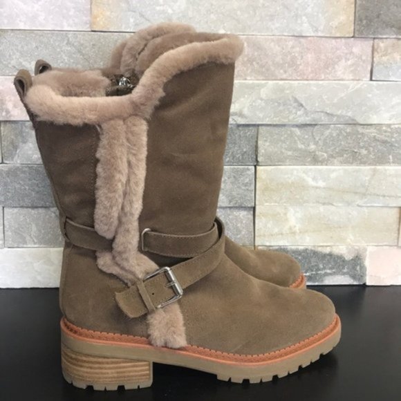 Sam Edelman Jailyn Faux Fur-Lined Suede Boots - Picture 2 of 11